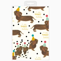 Party Dog Wrapping Paper & Tag Set By Caroline Gardner
